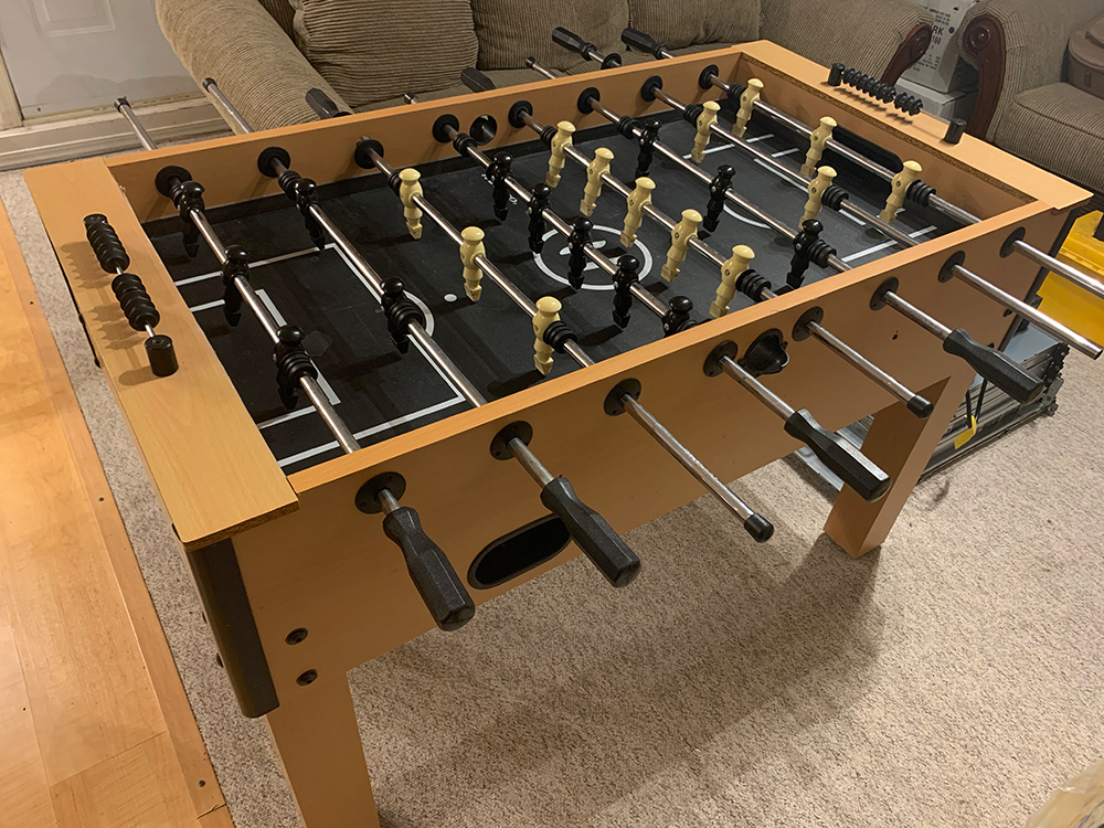 Harvard Foosball Table, 53in Garage Deal